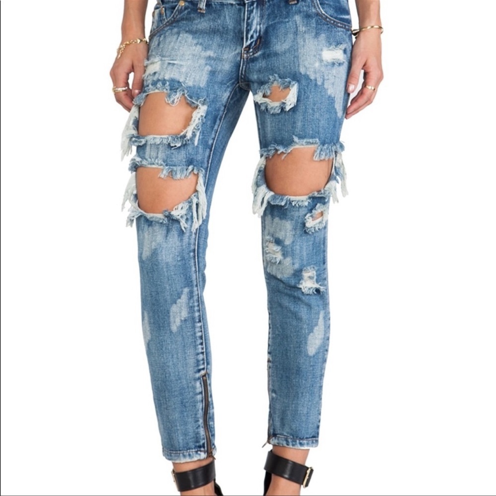 ONE Teaspoon Trashed Free Birds SIZE 26 - Picture 2 of 16